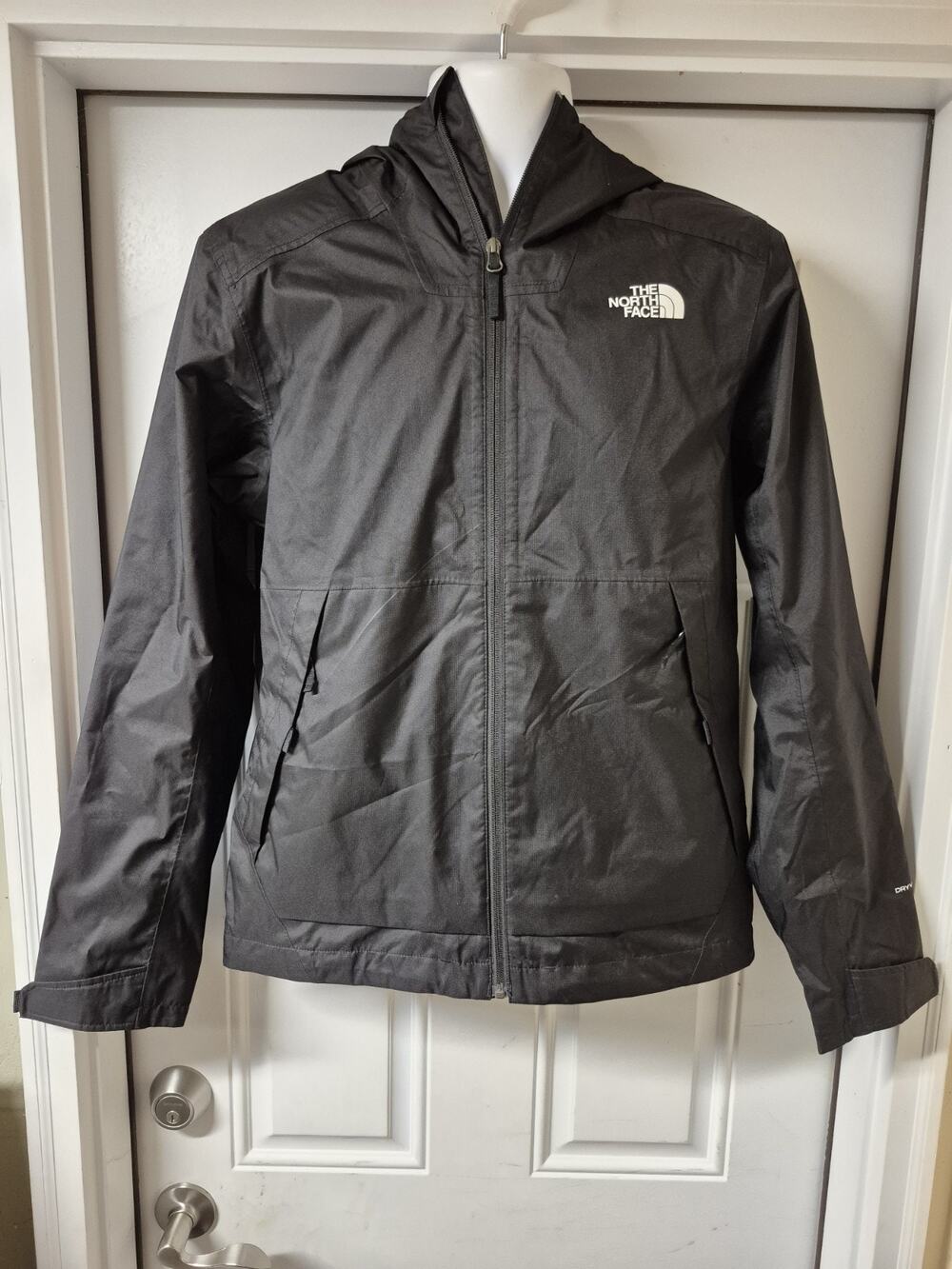 The North Face Mens Black DryVent Waterproof Hooded Rain Jacket Size Small S